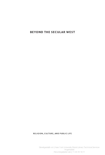 Beyond the Secular West