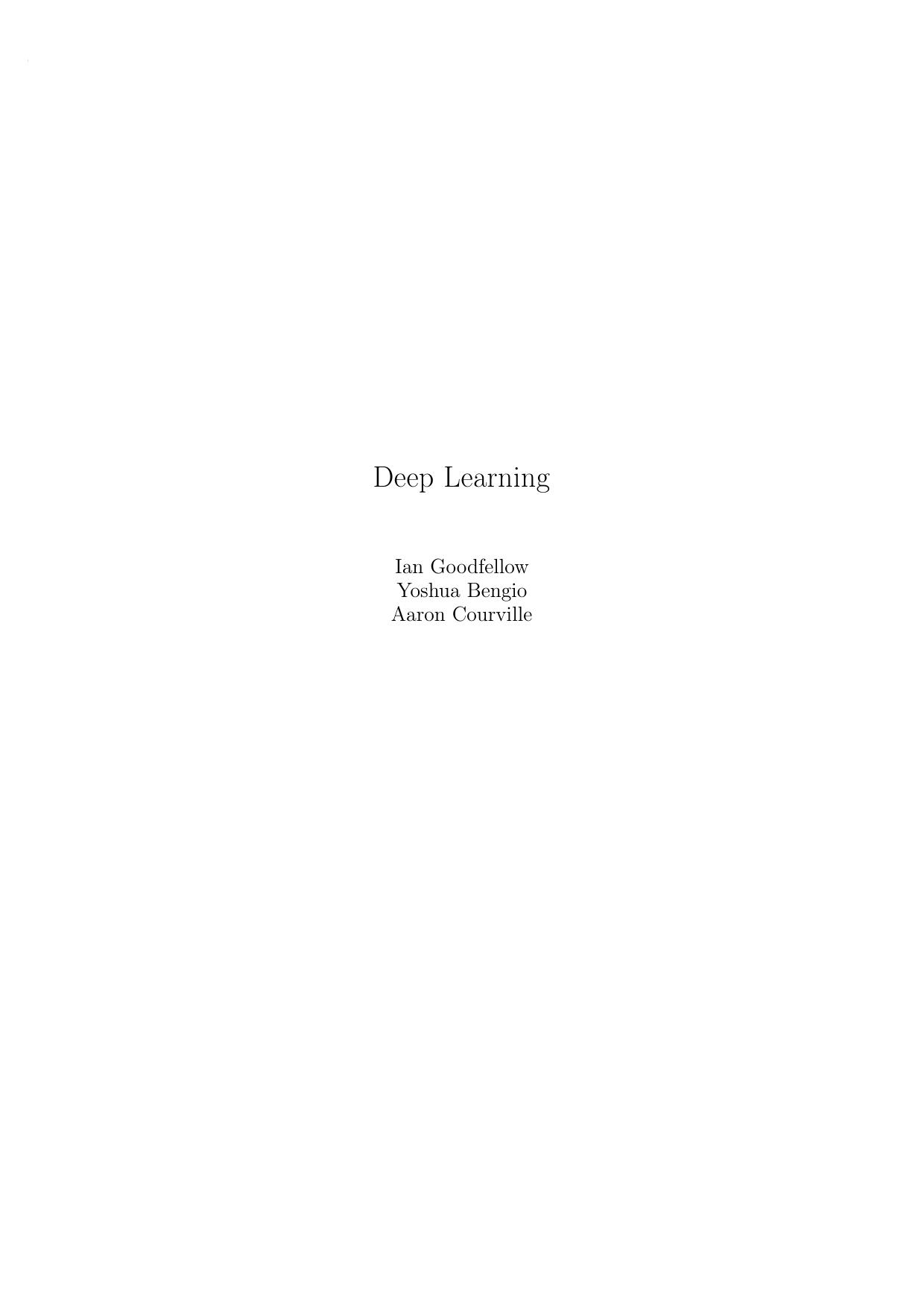 Deep Learning [pre-pub version]