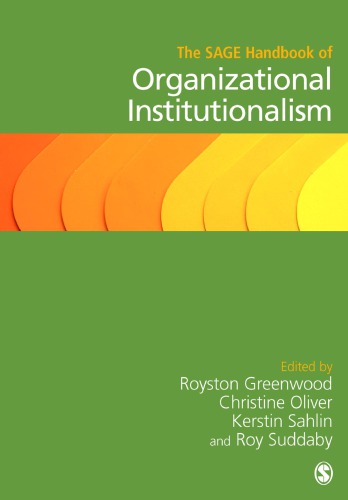 The SAGE Handbook of Organizational Institutionalism