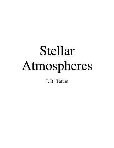 Stellar atmospheres (lecture notes)