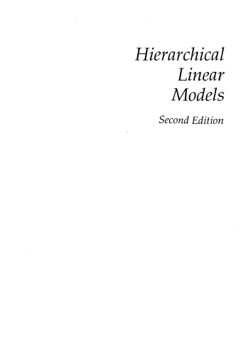 Hierarchical Linear Models: Applications and Data Analysis Methods