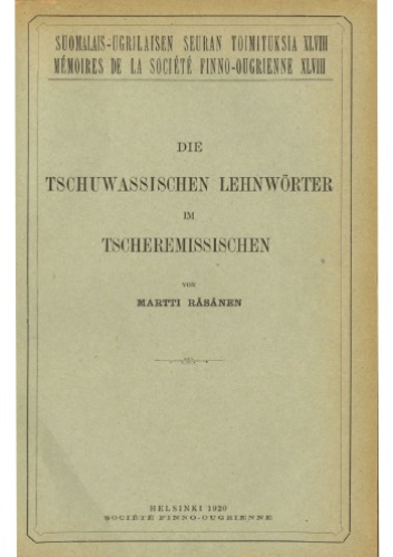 Die tschuwassischen Lehnwörter im Tscheremissischen