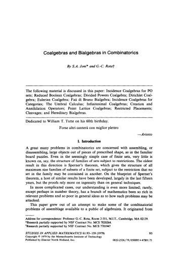 Coalgebras and Bialgebras in Combinatorics