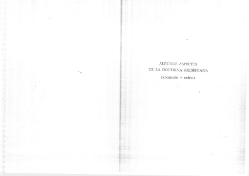 Algunos aspectos de la doctrina kelseniana -Exposición y critica