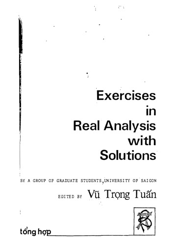 Exercises in Real and Complex Analysis with Solutions - Walter Rudin