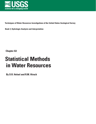 Statistical methods in water resources