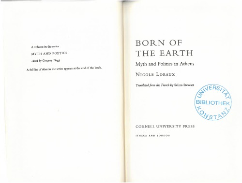 Born of the Earth: Myth and Politics in Athens