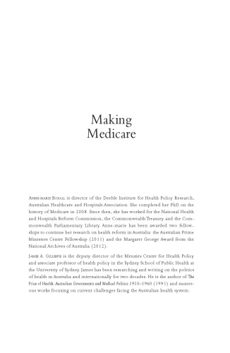 Making Medicare: The Politics of Universal Health Care in Australia