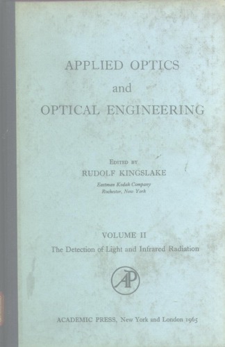 Applied optics and optical engineering,Vol.II