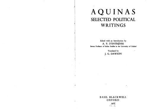 Selected Political Writings