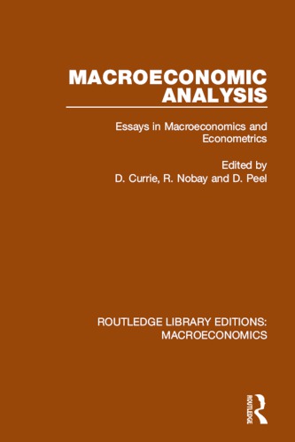 Macroeconomic analysis: Essays in macroeconomics and econometrics