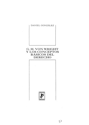 G. H Von Wright y los conceptos básicos del derecho