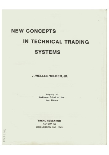 New Concepts in Technical Trading Systems