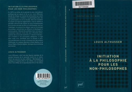 Initiation à la philosophie pour les non-philosophes