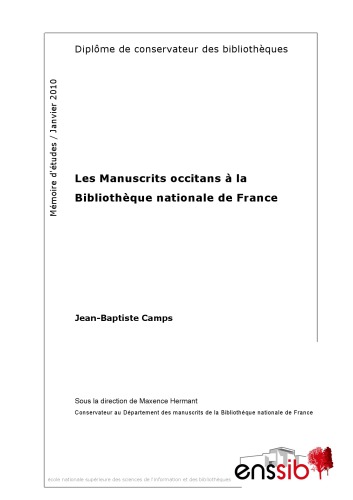 Les manuscrits occitans à la Bibliothèque nationale de France