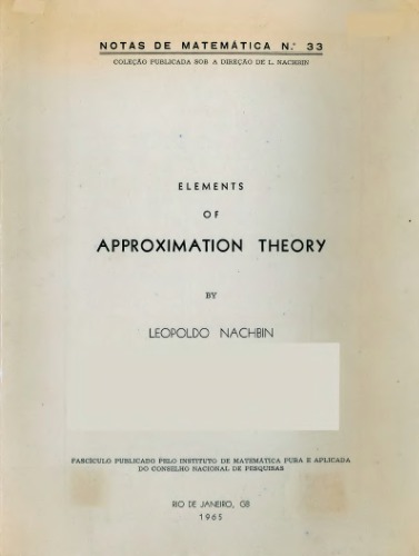 Elements of approximation theory