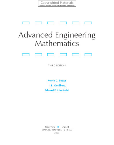 Advanced engineering mathematics