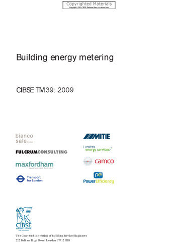 Building energy metering