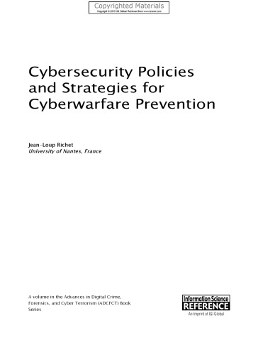 Cybersecurity policies and strategies for cyberwarfare prevention