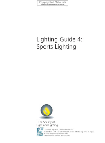 Lighting guide 4 : sports lighting