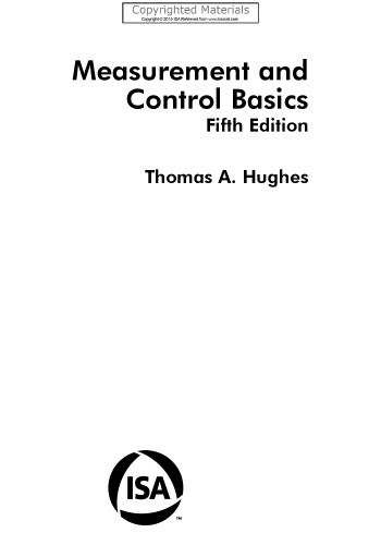 Measurement and Control Basics, Fifth Edition