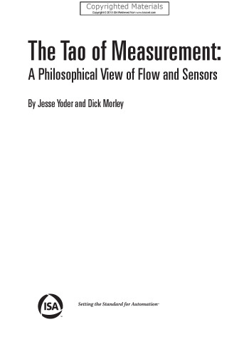 The Tao of Measurement: A Philosophical View of Flow and Sensors