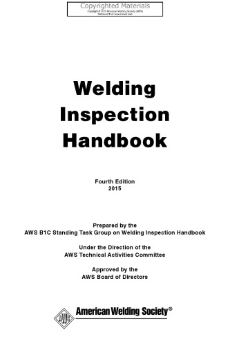 Welding inspection handbook