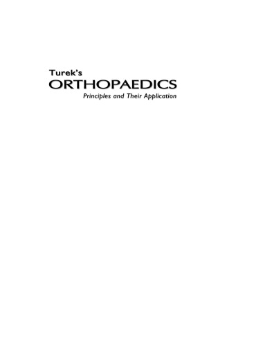 Turek's orthopaedics : principles and their application