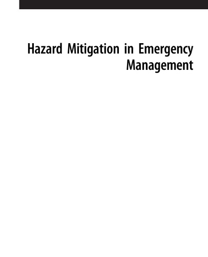 Hazard Mitigation in Emergency Management