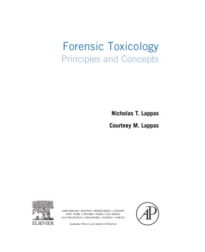 Forensic toxicology : principles and concepts