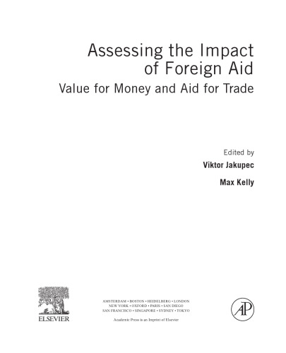 Assessing the impact of foreign aid : value for money and aid for trade