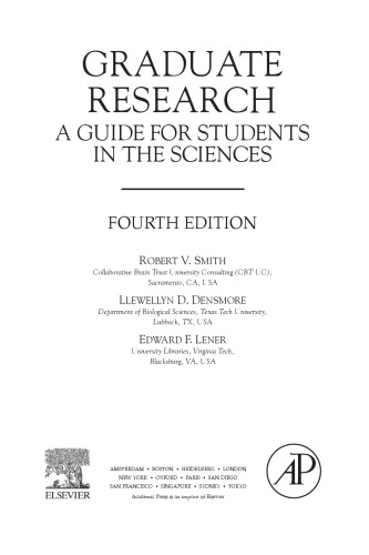 Graduate Research, Fourth Edition: A Guide for Students in the Sciences