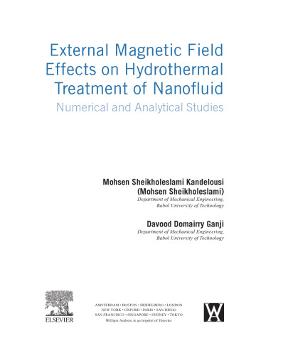 External magnetic field effects on hydrothermal treatment of nanofluid : numerical and analytical studies