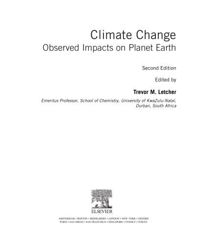 Climate Change, Second Edition: Observed Impacts on Planet Earth