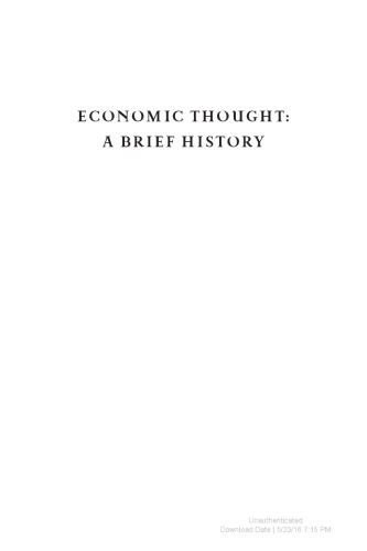 Economic Thought: A Brief History