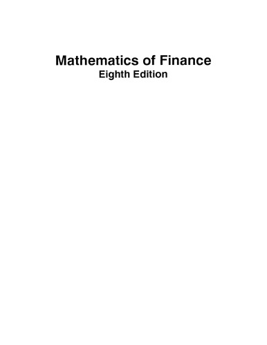 Mathematics of Finance