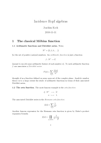 Incidence Hopf algebras