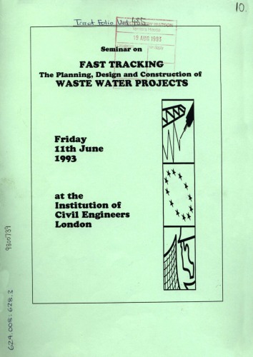 Seminar on Fast Tracking the Planning, Design and Construction of Waste Water Projects