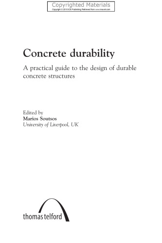 Concrete Durability - A Practical Guide to the Design of Durable Concrete Structures