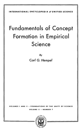 Fundamentals of Concept Formation in Empirical Science