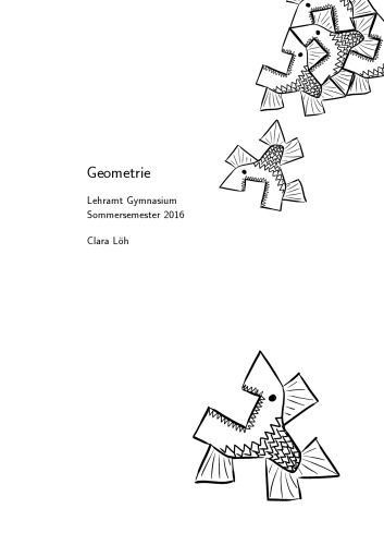 Geometrie, Lehramt Gymnasium: Sommersemester 2016