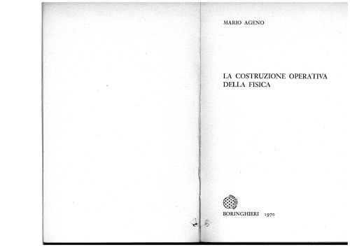 La costruzione operativa della fisica