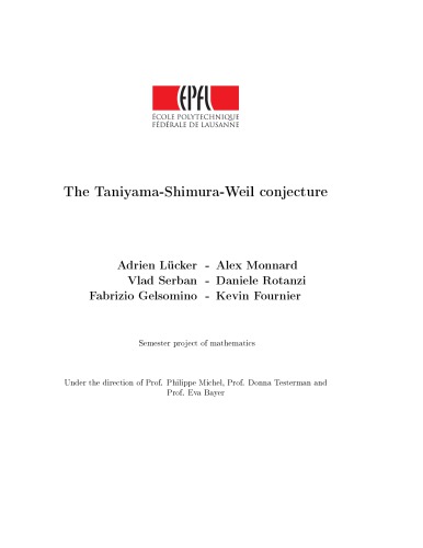 The Taniyama-Shimura-Weil conjecture