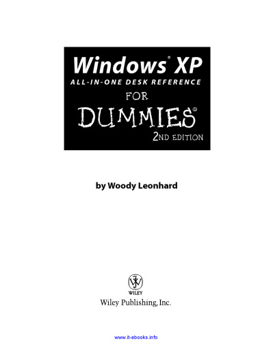 Windows XP All-in-One Desk Reference For Dummies, 2nd Edition