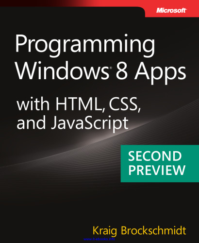 Programming Windows 8 Apps with HTML, CSS, and JavaScript, 2nd Preview