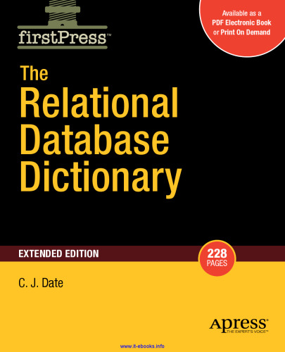 The Relational Database Dictionary, Extended Edition