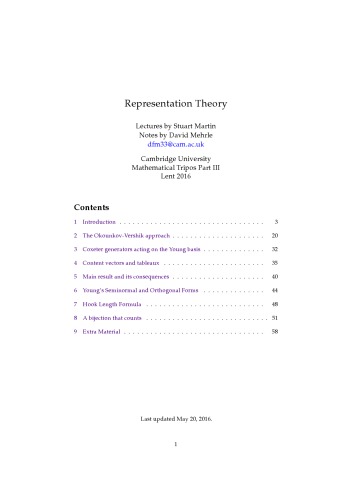 Representation Theory