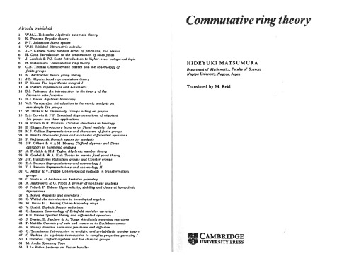 Commutative ring theory