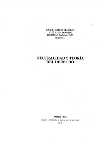 Neutralidad y teoría del derecho