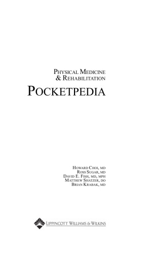 Physical Medicine and Rehabilitation Pocketpedia